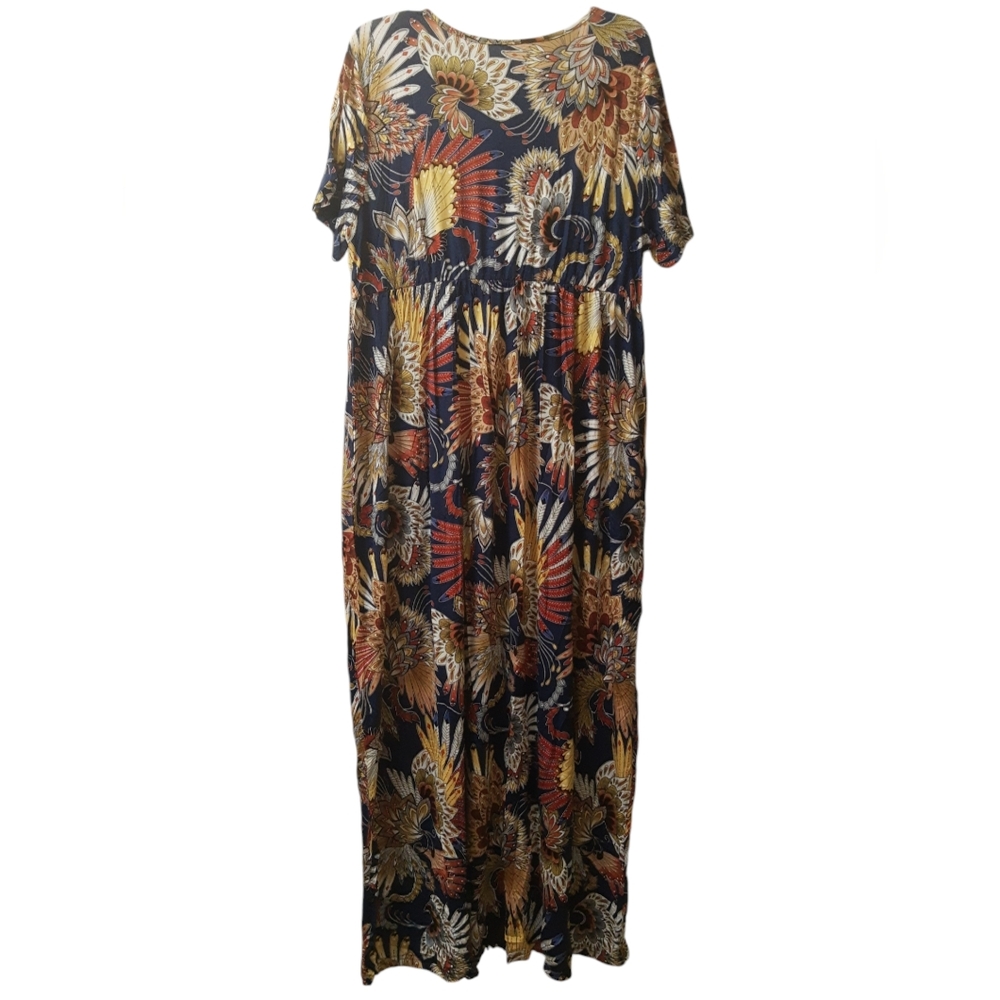 Maxi Dress Short Sleeve Cross Wrap Ruched Maternity Baby Shower Pregnancy NEW - Picture 6 of 12